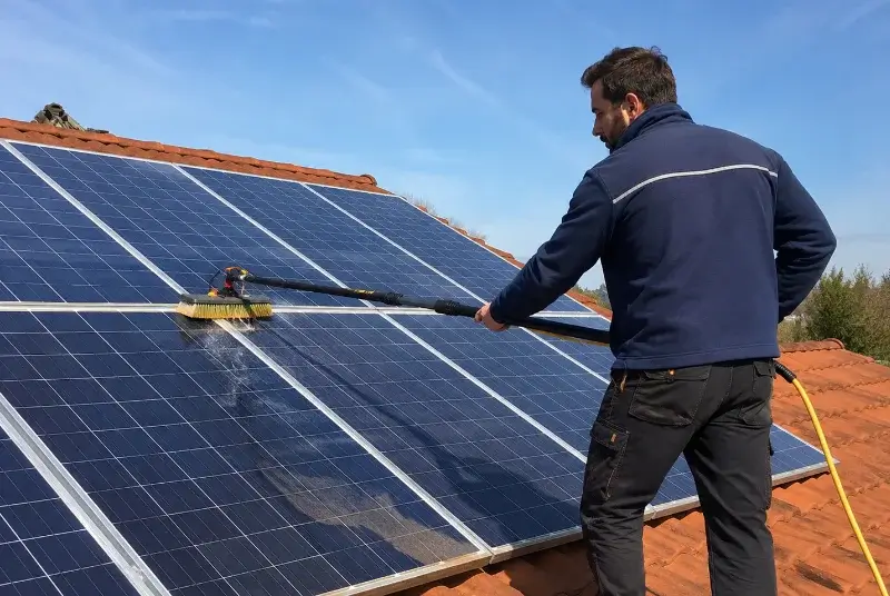 Nettoyage et entretien de panneaux solaires au Vintrou