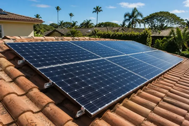 Installation de panneaux solaires au Vintrou